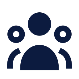 User group icon, Sharp Solid style
