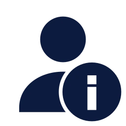 User info icon, Sharp Solid style