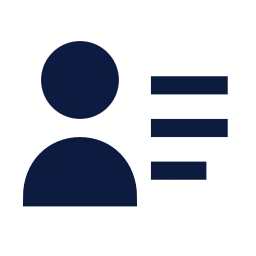 User list icon, Sharp Solid style