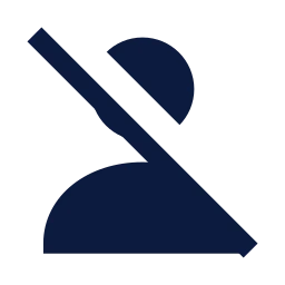 User off icon, Sharp Solid style