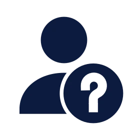 User question icon, Sharp Solid style