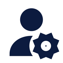 User settings icon, Sharp Solid style
