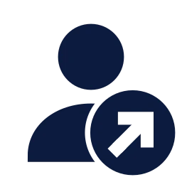 User share icon, Sharp Solid style