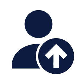 User up icon, Sharp Solid style