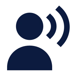 User voice icon, Sharp Solid style