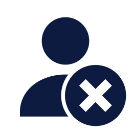 User x icon, Sharp Solid style