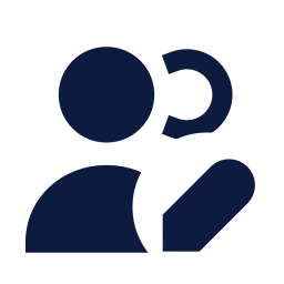 Users edit icon, Sharp Solid style
