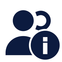 Users info icon, Sharp Solid style