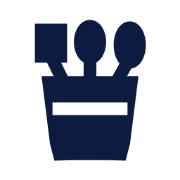 Utensil holder icon, Sharp Solid style