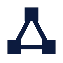 Vector nodes icon, Sharp Solid style