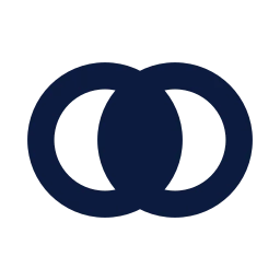 Venn diagram icon, Sharp Solid style