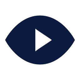 Video views icon, Sharp Solid style