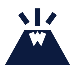 Volcano icon, Sharp Solid style