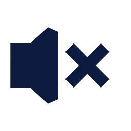 Volume mute icon, Sharp Solid style