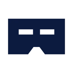 Vr headset icon, Sharp Solid style