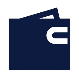Wallet icon, Sharp Solid style