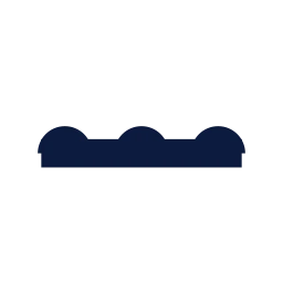 Warm front icon, Sharp Solid style