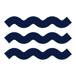 Waves icon, Sharp Solid style