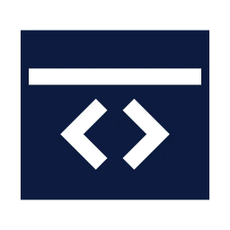 Web dev icon, Sharp Solid style