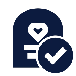 Wedding card check icon, Sharp Solid style