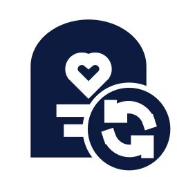 Wedding card refresh icon, Sharp Solid style