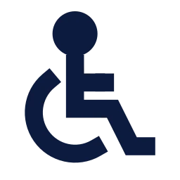 Wheelchair icon, Sharp Solid style
