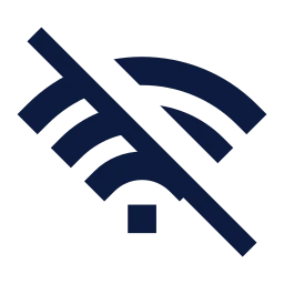 Wifi off icon, Sharp Solid style