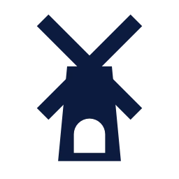 Windmill icon, Sharp Solid style