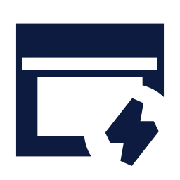 Window bolt icon, Sharp Solid style