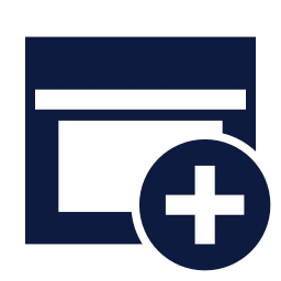 Window plus icon, Sharp Solid style