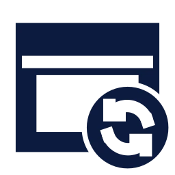Window refresh icon, Sharp Solid style