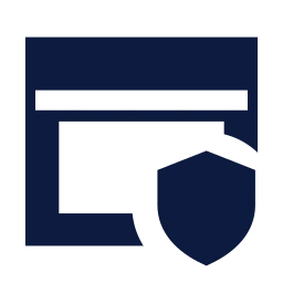 Window shield icon, Sharp Solid style
