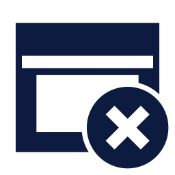 Window x icon, Sharp Solid style