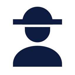 Worker icon, Sharp Solid style