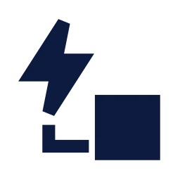 Workflow trigger icon, Sharp Solid style