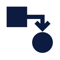 Workflow icon, Sharp Solid style
