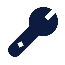 Wrench icon, Sharp Solid style