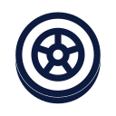 Alloy wheel icon, Slab style