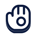 Baseball glove icon, Slab style