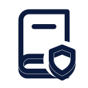 Book shield icon, Slab style