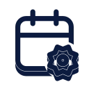 Calendar settings icon, Slab style