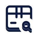 Carton box search icon, Slab style