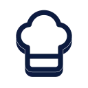 Chef hat icon, Slab style