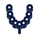 Flower garland icon, Slab style