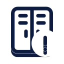 Gym locker alert icon, Slab style