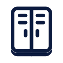 Gym locker icon, Slab style