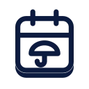 Holiday calendar icon, Slab style