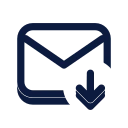 Mail down icon, Slab style