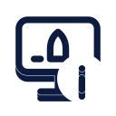 Mission control info icon, Slab style