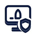Mission control shield icon, Slab style